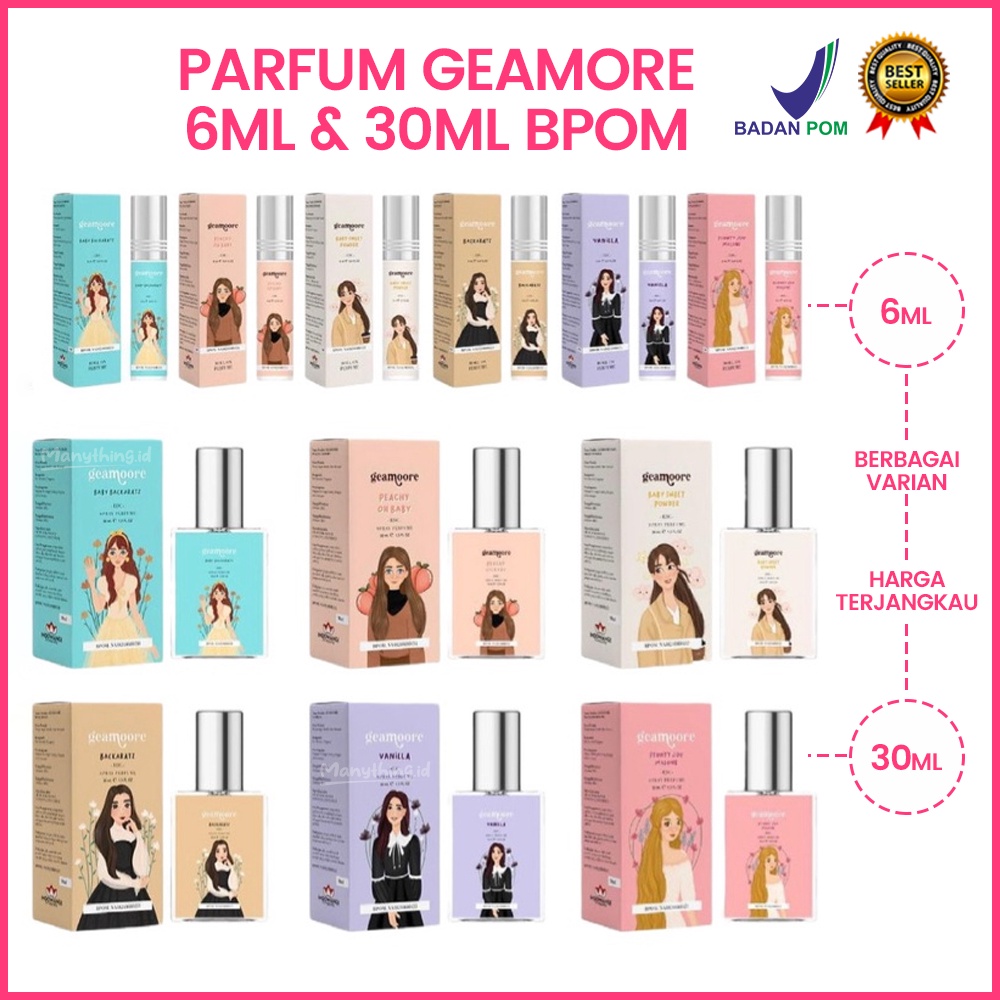 (MANYTHING) (BPOM) Geamoore Parfum Roll 6 ml Geamoore Inspired Perfume Pewangi badan Wewangian Roll on BPOM