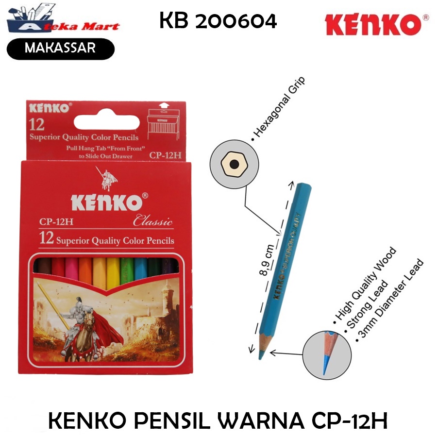 

KENKO PENSIL WARNA CF-12H PENDEK