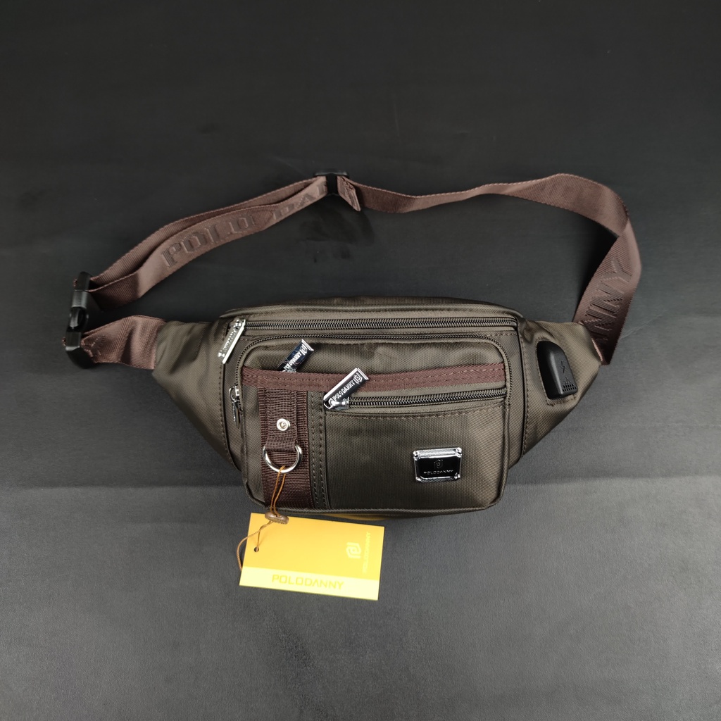 POLO DANNY - Tas Selempang Bahu Waistbag Import Bahan Nilon Premium