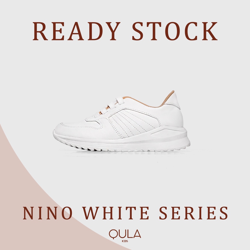 Ready Stock - Nino White Series Sepatu Sneaker Anak Usia 3,4,5,6,7 Tahun