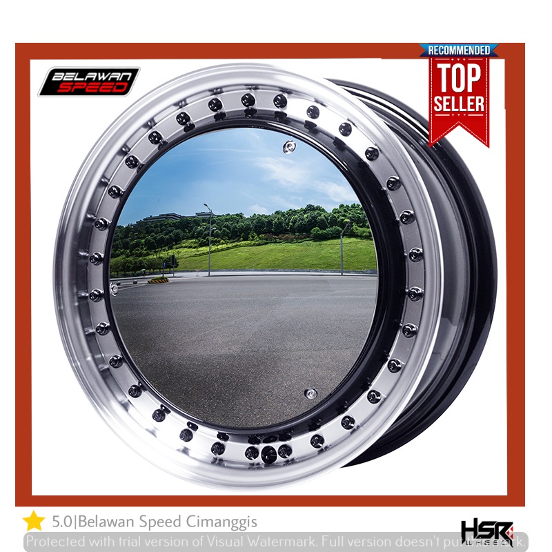 VELG MOBIL RACING PELEK MODIFIKASI RING 14 HSR MIRROR UNTUK WULING AIR EV
