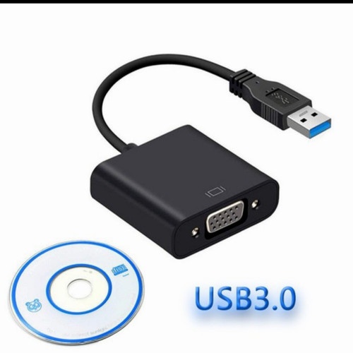 Converter USB 3.0 to VGA Adapter - Konektor Kabel Usb3.0 ke Vga
