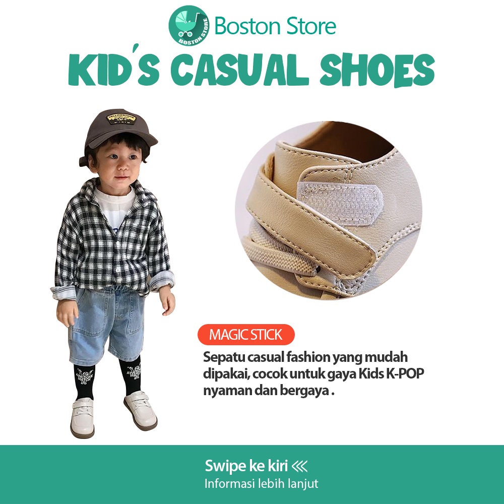 Bostonstore Sepatu balita kulit bayi boots anak anti slip tahan keringat 2~3 tahun / Sepatu Kulit Anak / Sepatu Formal Anak Laki Laki Sepatu Kulit Pantofel Import / Sepatu Anak bayi Laki - laki / Sepatu Bayi Anak / Baby PreWalker Shoes