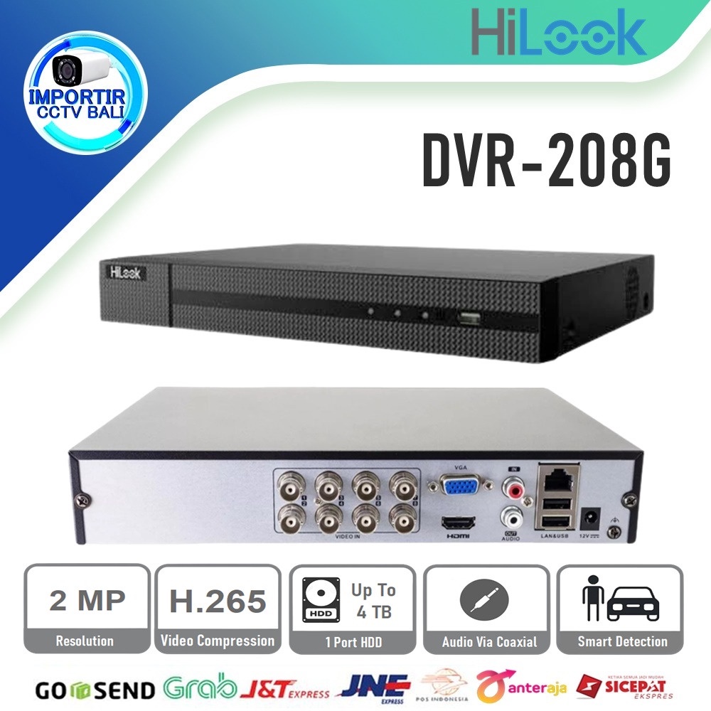 DVR 8ch HILOOK 2MP DVR 208G-M1 By Hikvision