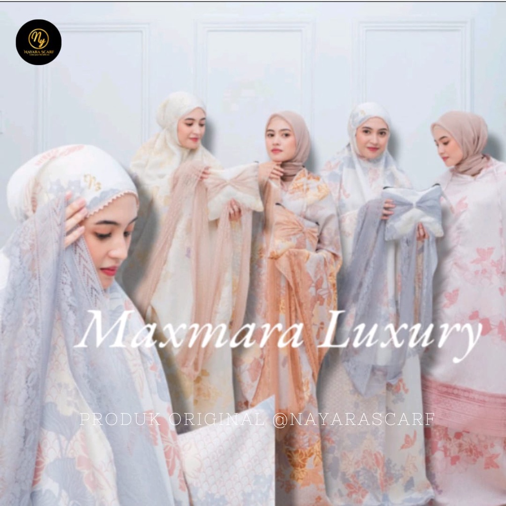 Mukena Maxmara Luxury 2in1 Printing Premiun Laser Cut &amp; Renda