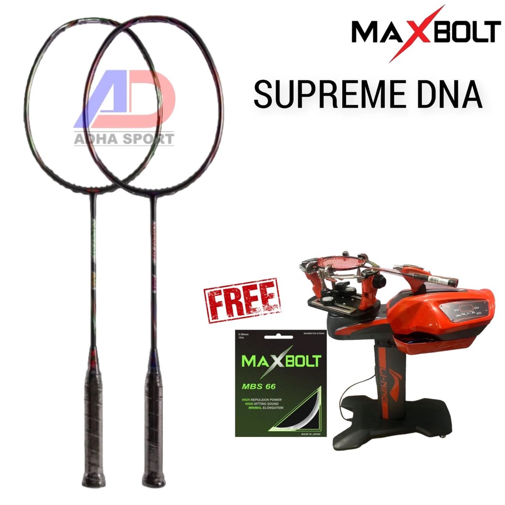 Maxbolt SUPREME DNA Raket Badminton Bulutangkis Original Adha Sport