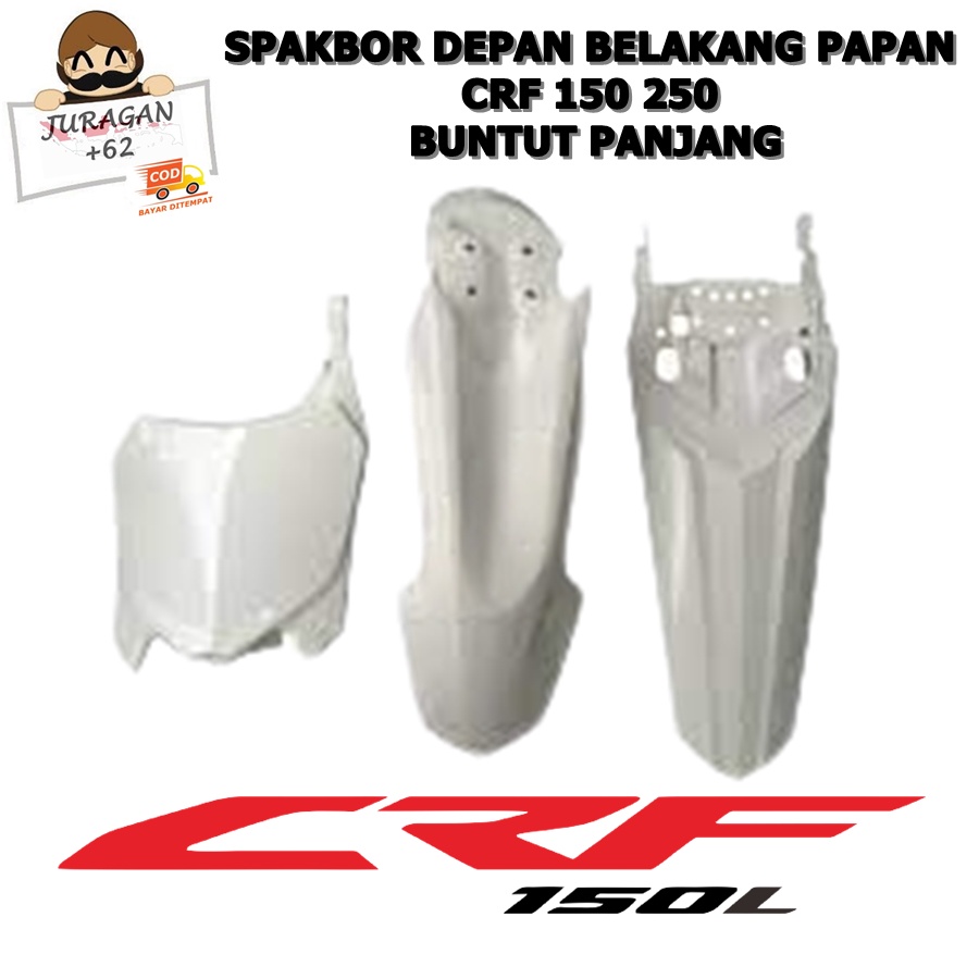 SPAKBOR SET DEPAN BELAKANG PAPAN NOMOR CRF 150 250 MOTOR CROSS TRAIL HONDA CRF 150L