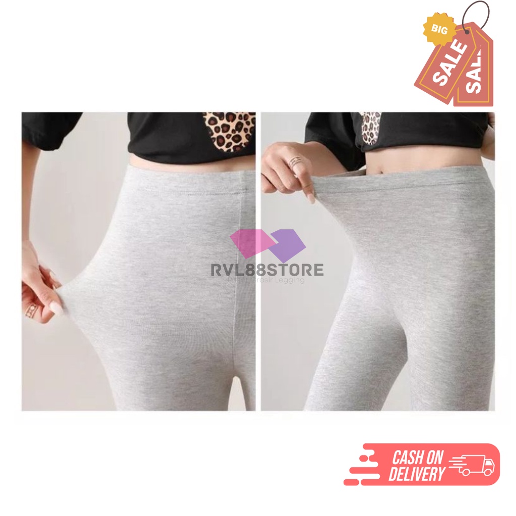 Legging Pendek Bahan Kaos 3/4 standar-jumbo/LEJING SELUTUT