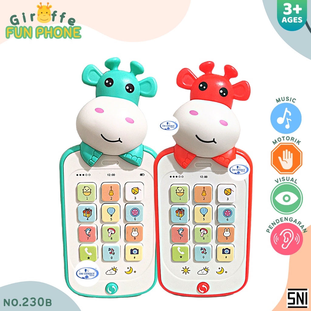 Og Mainan Edukasi Bayi Mimi Fun Phone Giraffe No.230B