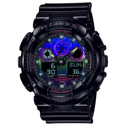 CASIO G-SHOCK GA-100RGB-1A GA 100RGB 1A ORIGINAL GARANSI RESMI