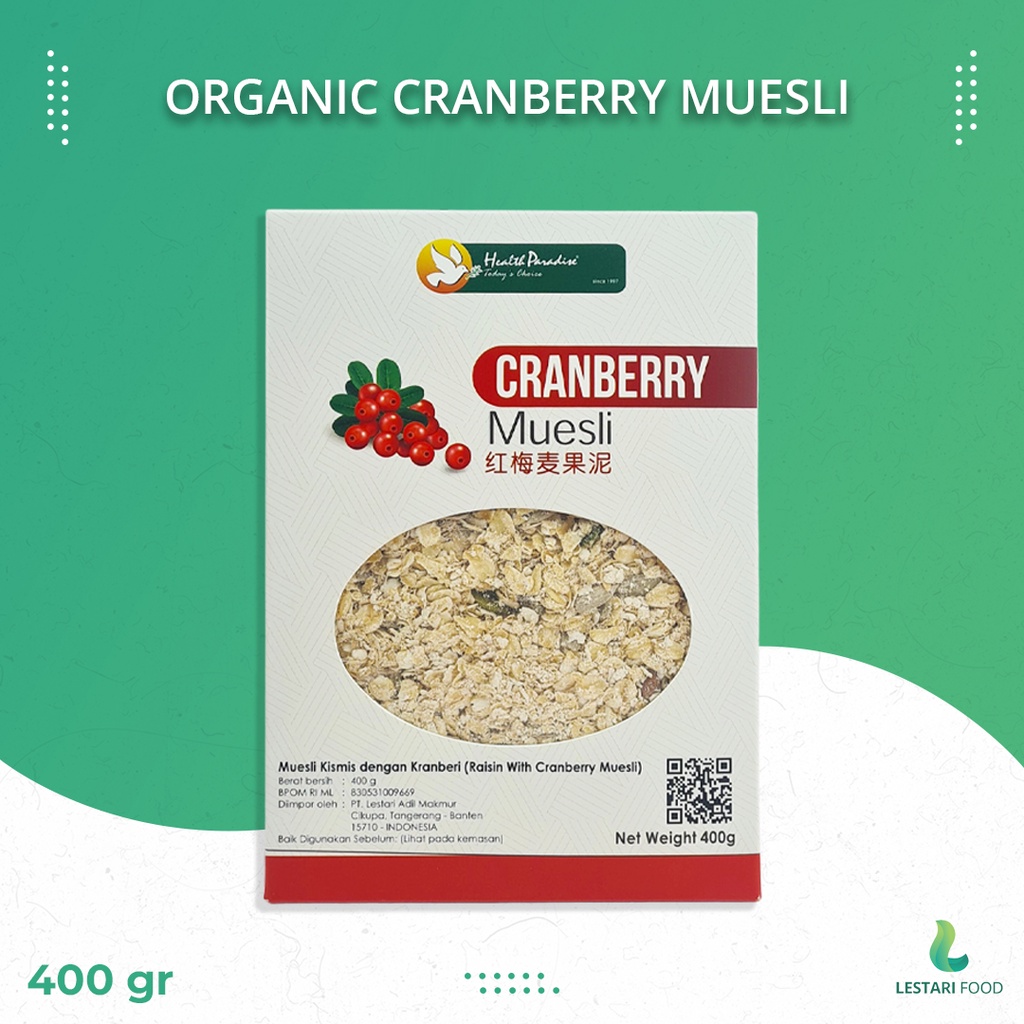 

HP Organic Cranberry Muesli 400gr