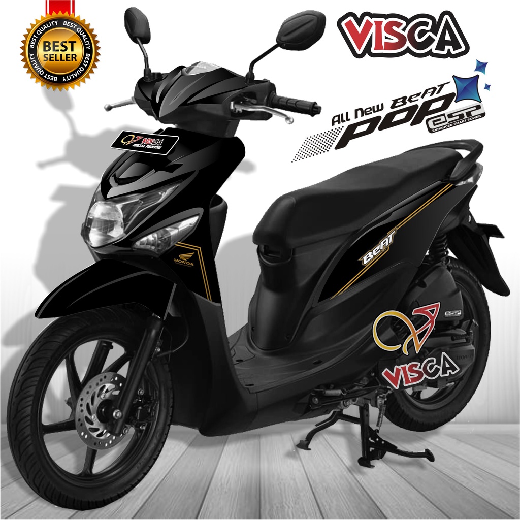 Decal Beat Pop Full Body Stiker Beat Pop Variasi Full Body Striping Beat Pop Variasi Simple