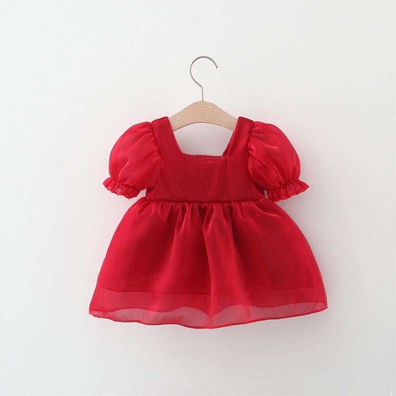 Dress Anak Perempuan Import / Dress Pesta Anak Cewek Gaun Merah Cewek