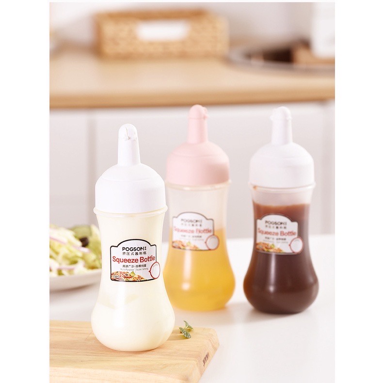 Squeeze Bottle Pogson 350ml Sillicone Botol Kecap saus minyak bumbu 350ml Bahan Silikon
