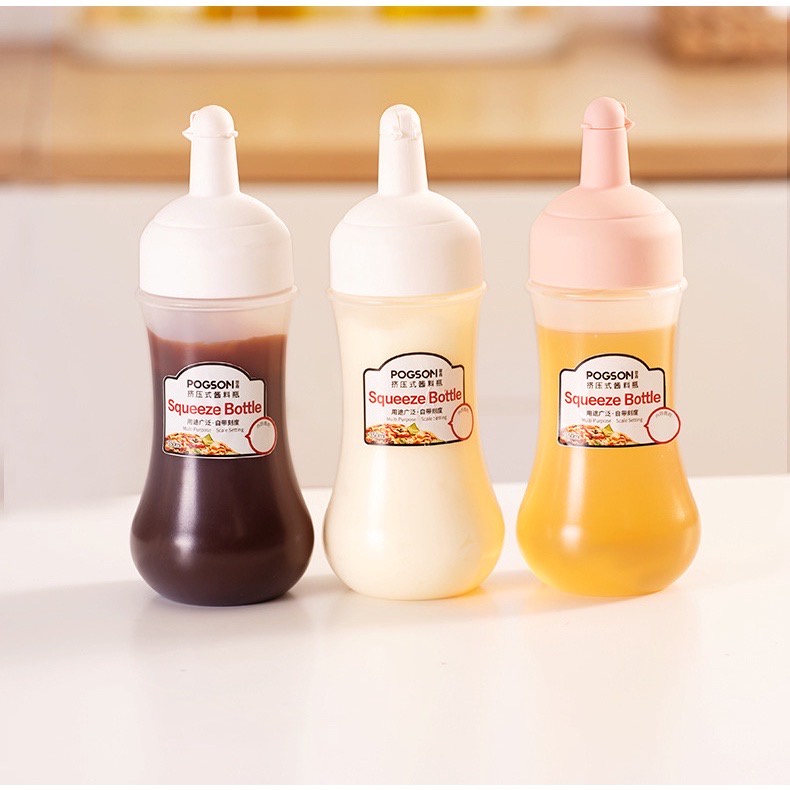 Squeeze Bottle Pogson 350ml Sillicone Botol Kecap saus minyak bumbu 350ml Bahan Silikon