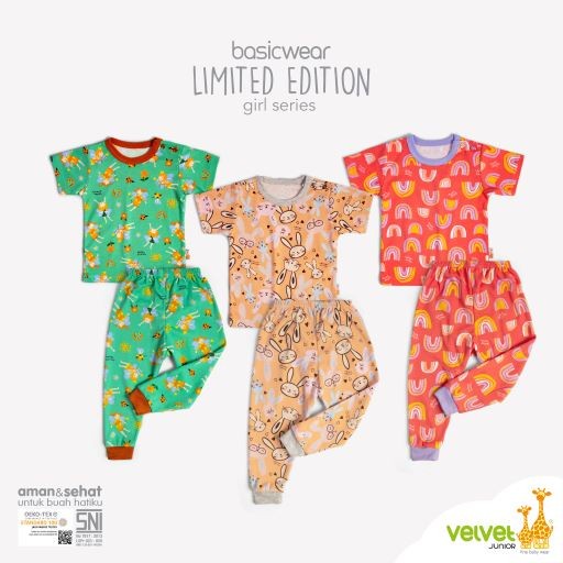 (ECER) Velvet 4 5 6 7 8 9 10 Setelan DreamWear PENDEK-PANJANG Laki-Laki Perempuan / Motif Dreamwear