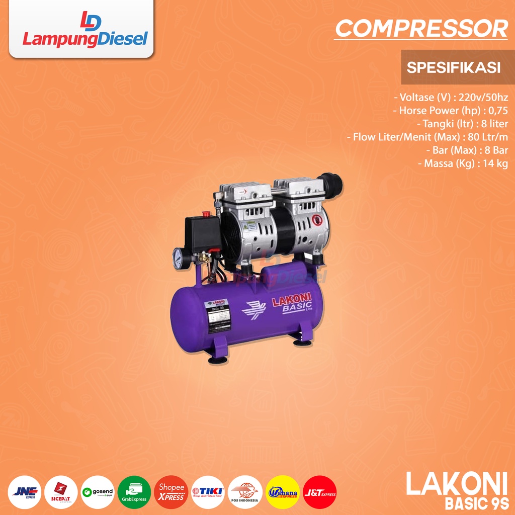 LAKONI Kompressor/ Compressor Basic Oilless (Tanpa Oli)