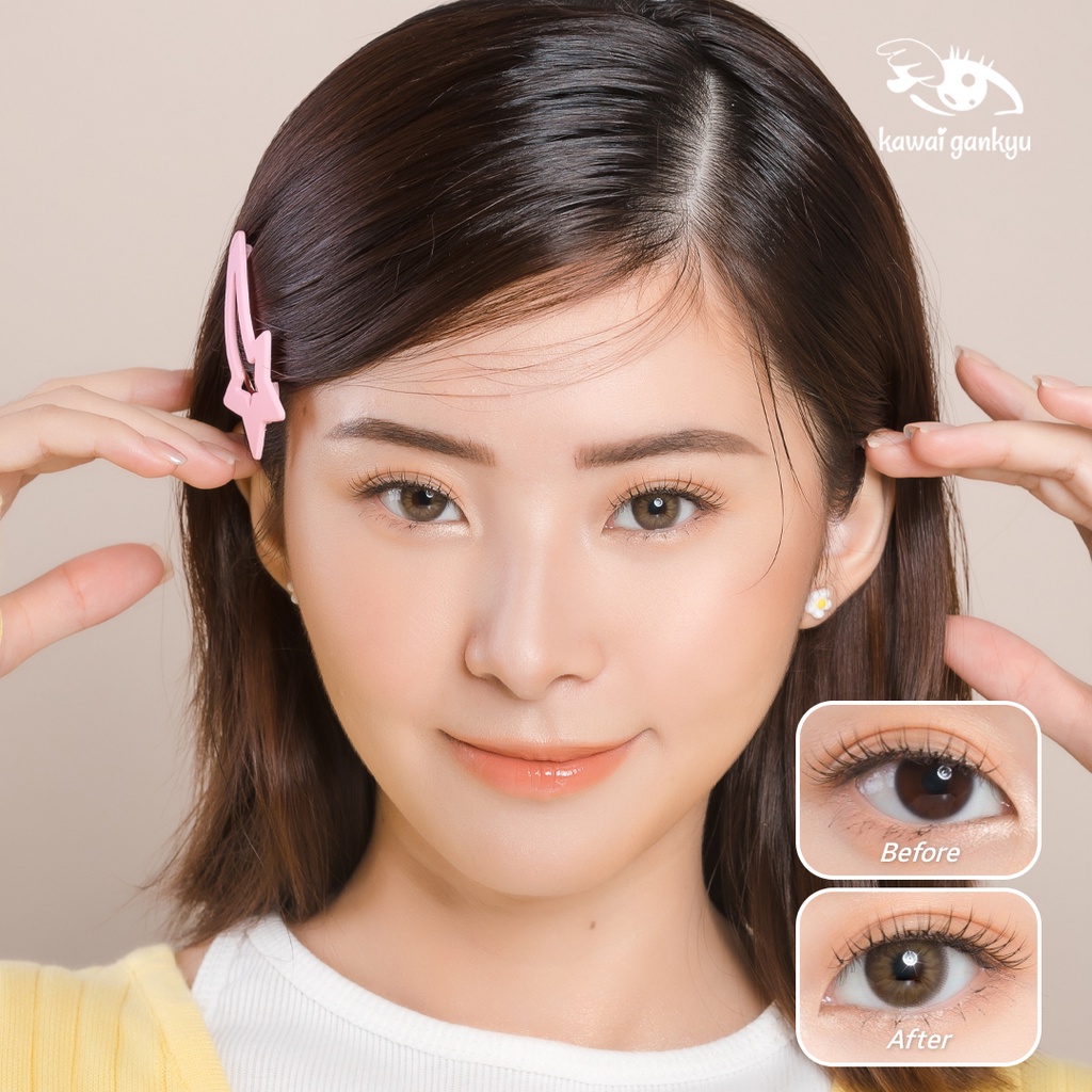 KawaiGankyu Softlens - Clearie Secret Brown (1botol)