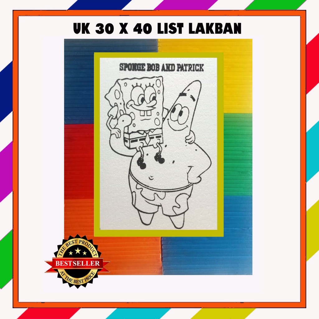 

Mainan lukisan Styrofoam uk 30 x 40 list lakban warna