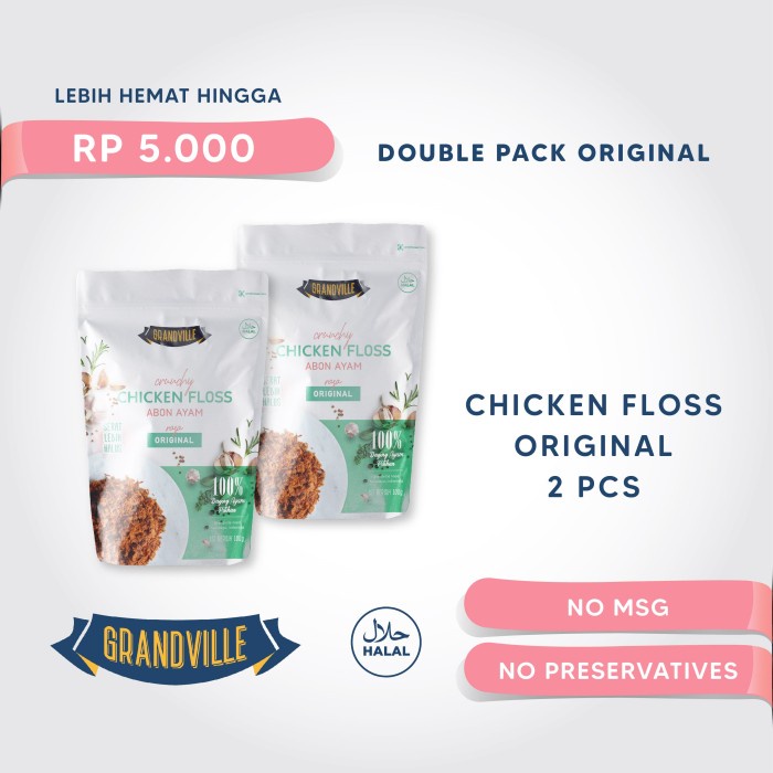 

[Ready-Stock] [PREMIUM] Grandville Abon Ayam Crunchy Double Pack Original
