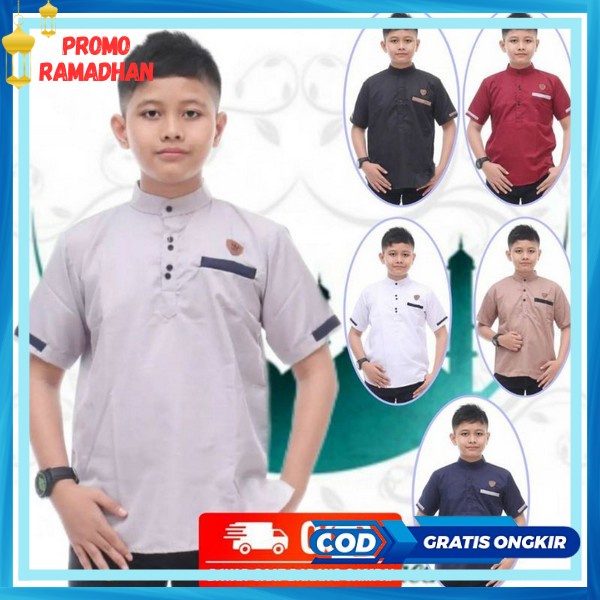Baju Muslim Anak Laki2 Buju Stasan Lengan Panjang Pendek Bju Hem 1 Sampai 12 Tahun Atasan Koko Qurta
