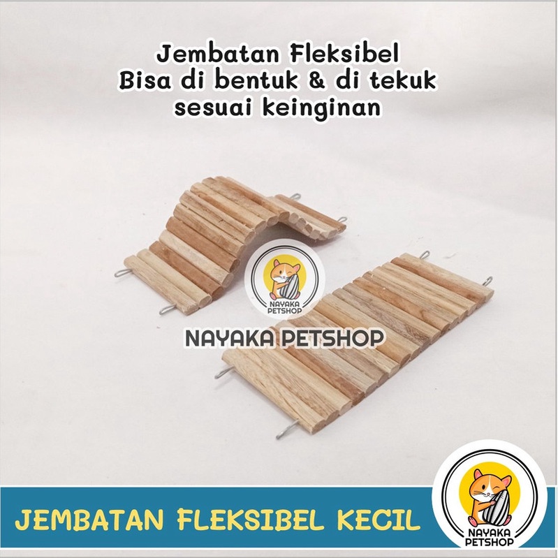 Jembatan Kayu Hamster Fleksibel Kecil Bendy Bridge Wood Mainan Hewan