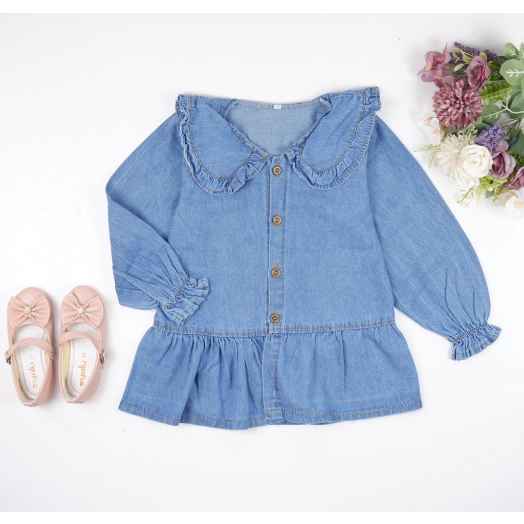 BLOUSE LISA KEMEJA ANAK PEREMPUAN 2-5 Tahun Kemeja Jeans Anak