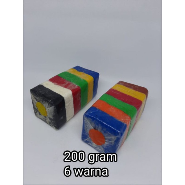 Plastisin lilin mainan anak Dakotjan besar 6 warna