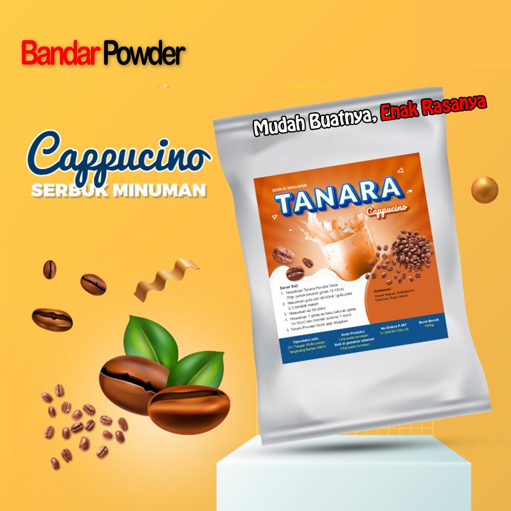 

[Ready Stock]Cod Bubuk Cappucino Mix 1kg - Serbuk Minuman Tanara - Bandar Powder