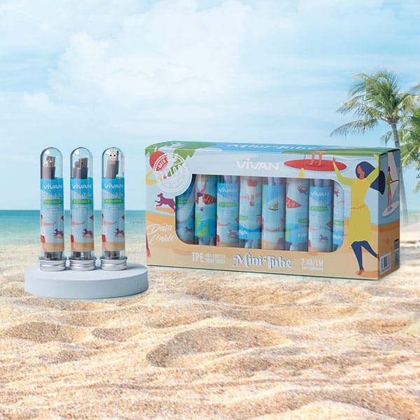 KABEL DATA TOPLES VIVAN CTL100S IPHONE ISI 30PCS Colorful Tube- ORIGINAL