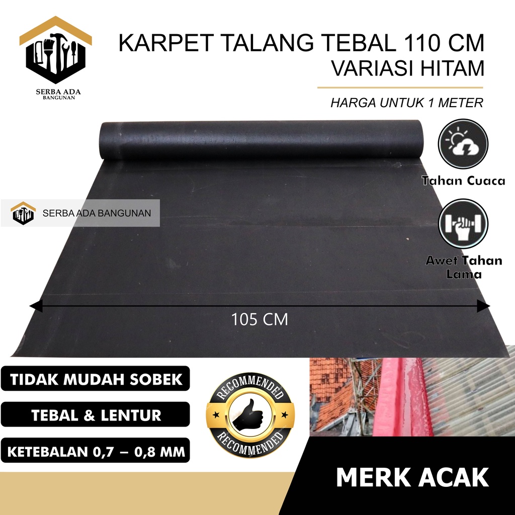 Karpet Talang Air Per Meter 110 (106 cm) Merah Hitam Hijau Pabrikan READY!!