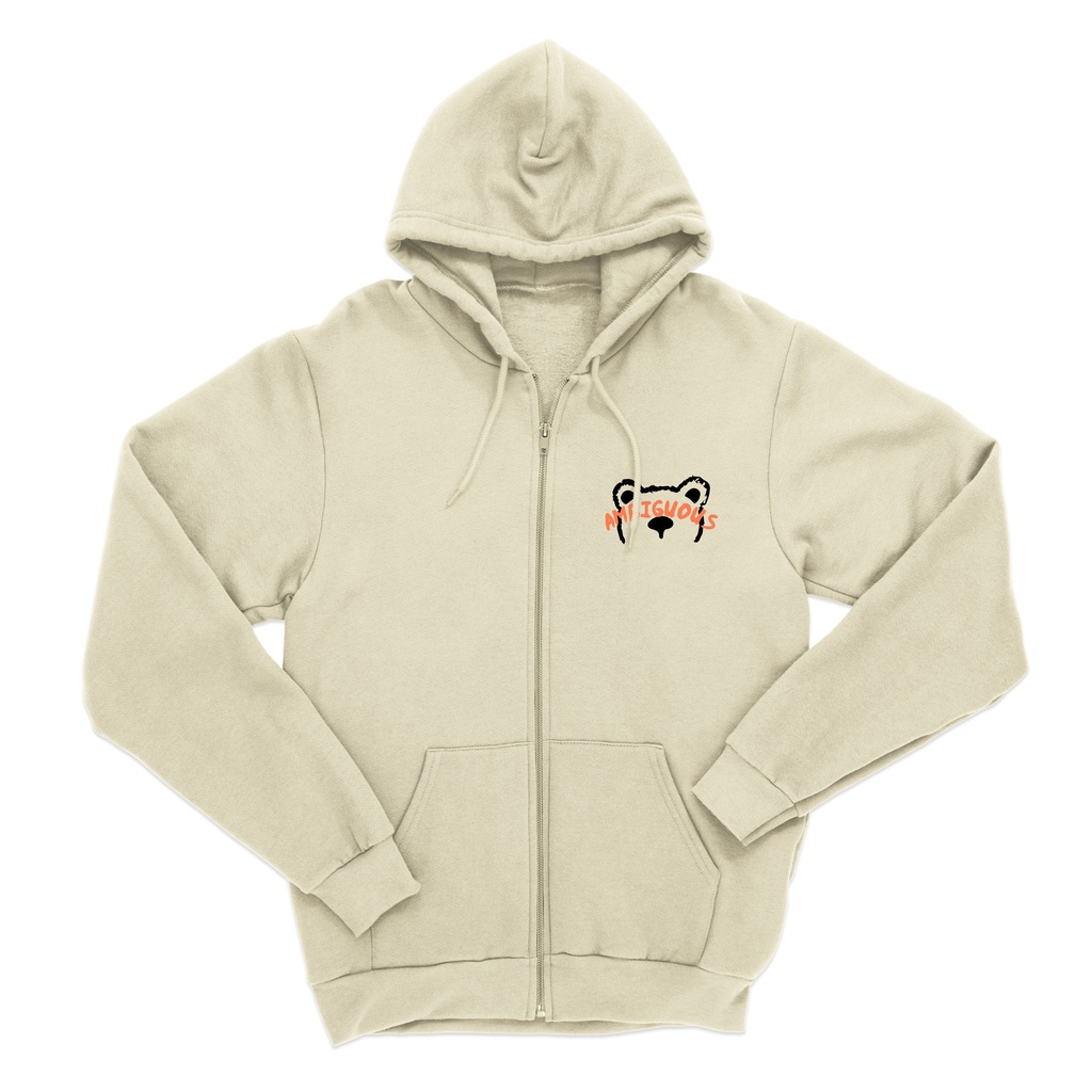 Sweaterpolos Hoodie Zipper Ambigous ( Sablon ) Unisex Pria &amp; Wanita