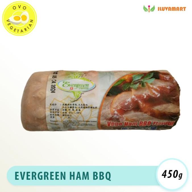 

Evergreen Ham Merah BBQ Vegetarian 450 gr / Huo Tui Daging Asap termurah