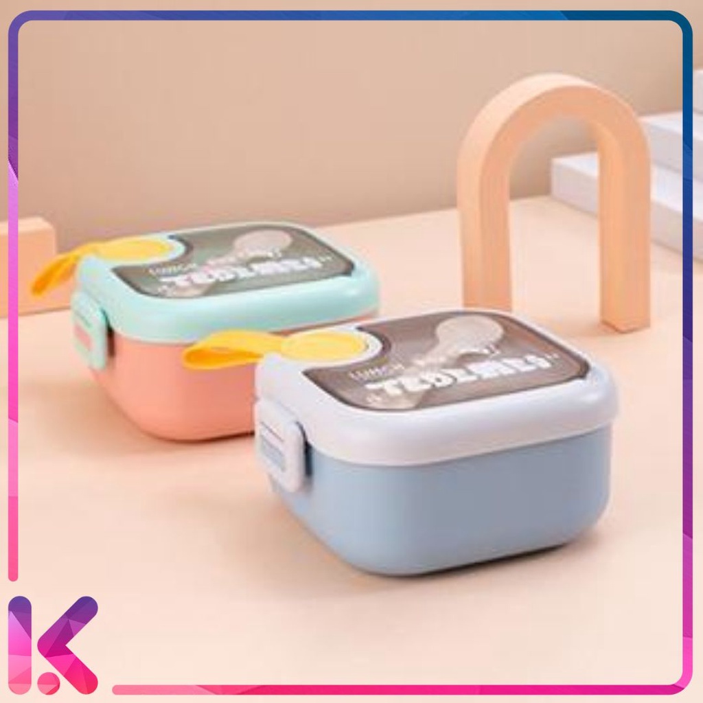 LUNCH BOX TEDEMEI SET 2 IN 1 / KOTAK BEKAL MAKAN ANAK / LUNCH BOX STAINLESS / TEMPAT BEKAL ANAK