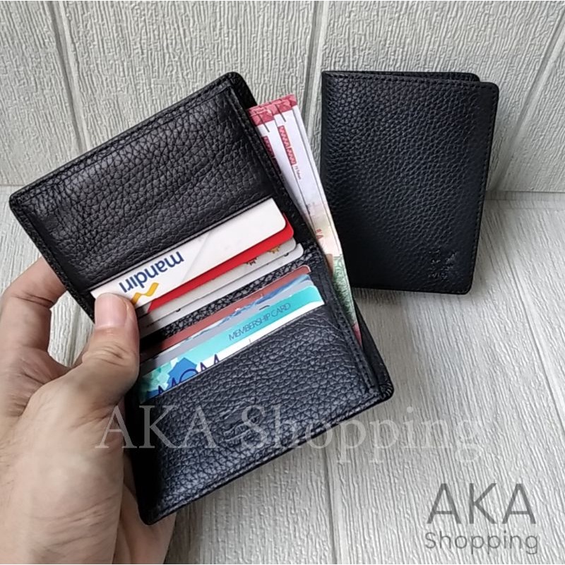 [DK DKU] Dompet Kartu Dompet Mini CardHolder ATM Kulit Asli