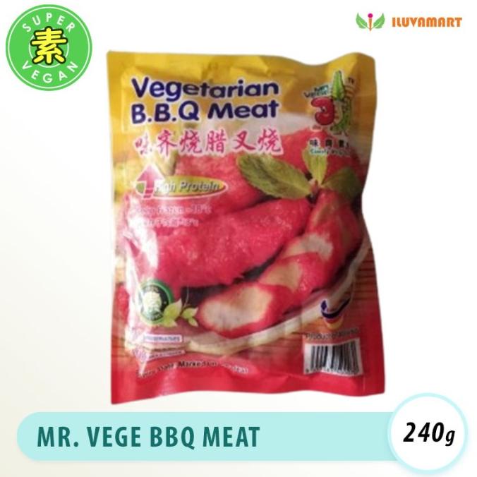 

Mr. Vege BBQ Meat 240 gr / Char Sao Vegetarian / Cha Siu Kedelai termurah