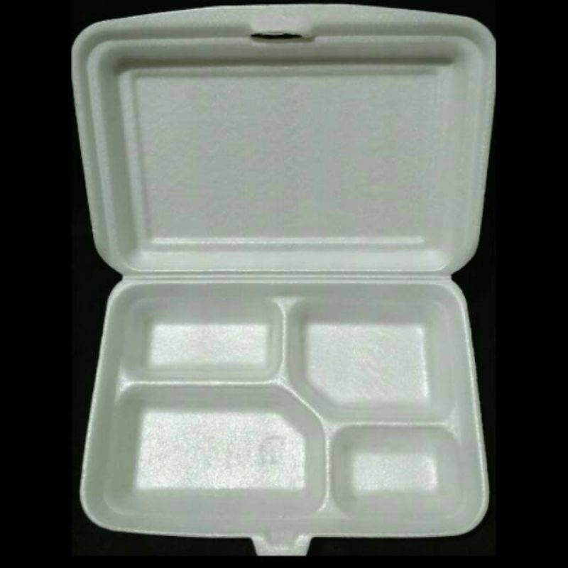 styrofoam nasi sekat 4/box nasi/sterofoam