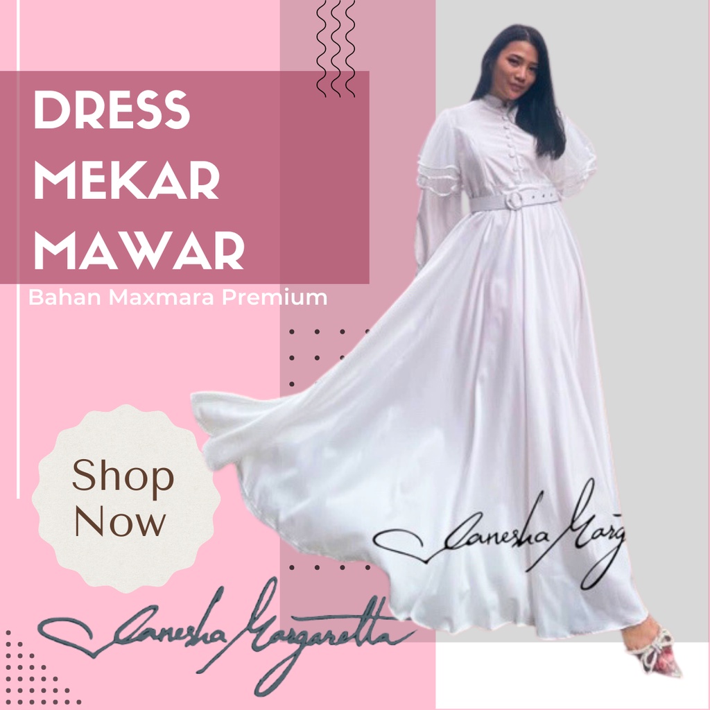 Dress Mekar Mawar - 809 Dress mekar - dress muslim lengan peplum