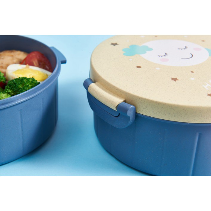 Lunch Box Tempat Makan Anak Sekolah Bekal Makan Anak Lucu sekat 3 Bulat