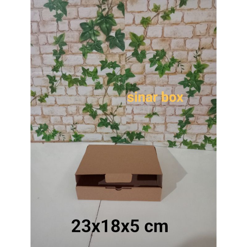 

KARDUS UK. 23x18x5 CM....DIE CUT KARTON BOX UNTUK KOTAK BAJU-AKSESORIS-SOUVENIR DLL MODEL BOX PIZZA