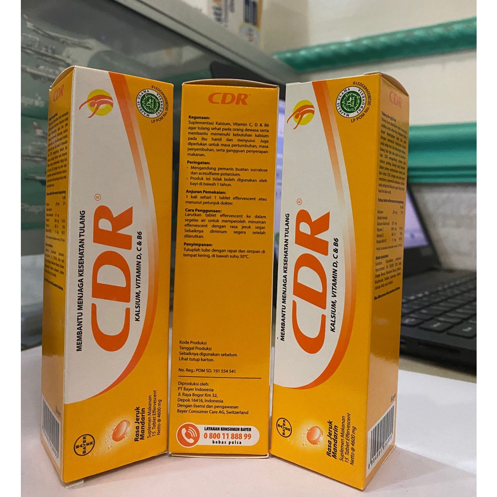 CDR Effervescent isi 15 Tablet / Vitamin C / Suplemen Kesehatan