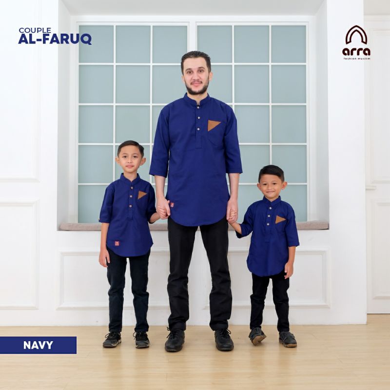 Baju Koko Couple Kurta Pakistan Ayah Dan Anak Laki Laki Lengan Pendek Al Faruq Arra Original Premium Baju Muslim Pria