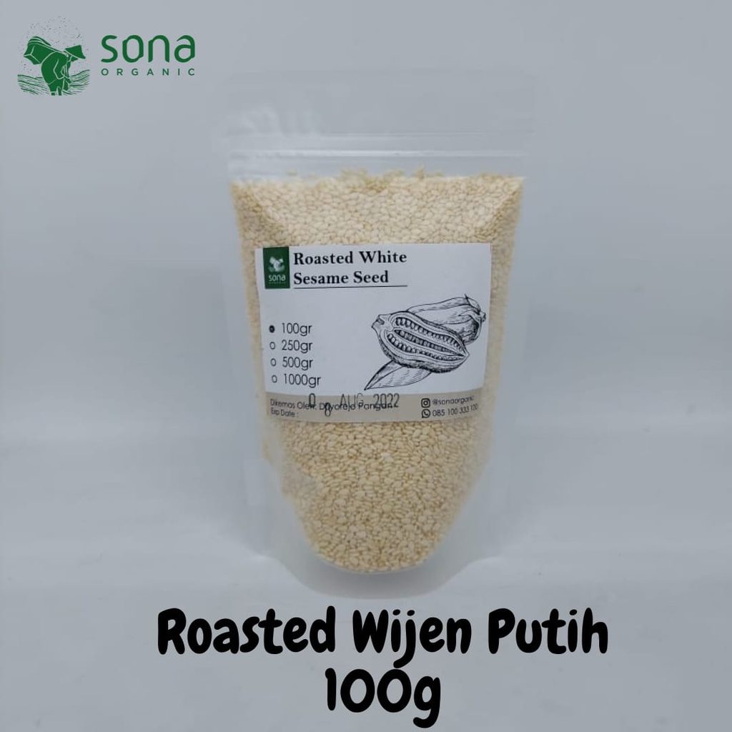 

Roasted Wijen Putih 100g-Roasted White Sesame Seed - Wijen Putih Oven