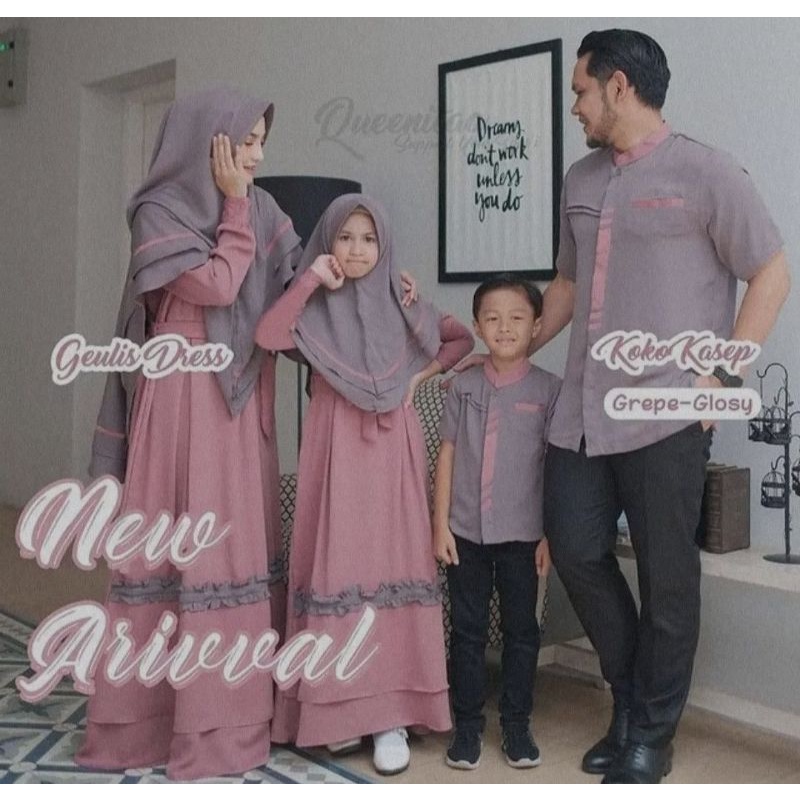 sarimbit Gamis koko coupel keluarga/baju keluarga/baju lebaran