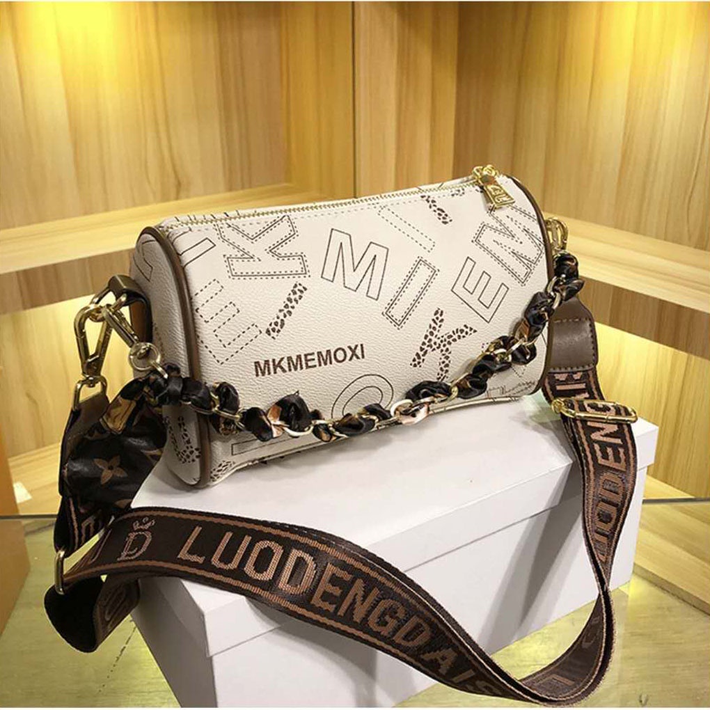 (COD) tas wanita selempang boston import murah handbag fashion shoulder bag