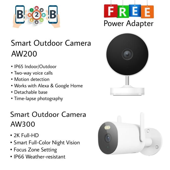 Smart Outdoor Camera AW200 1080p HD / AW300 2K CCTV Security Camera