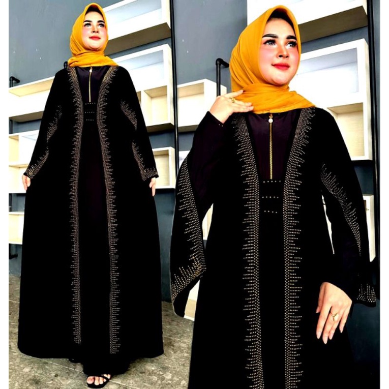 GAMIS ABAYA TURKEY VIRAL FULL PAYET LENGAN CAPE