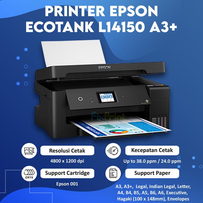 Printer Epson L14150 A3+ Multifungsi Wi-Fi Duplex Printer A3 Orignal