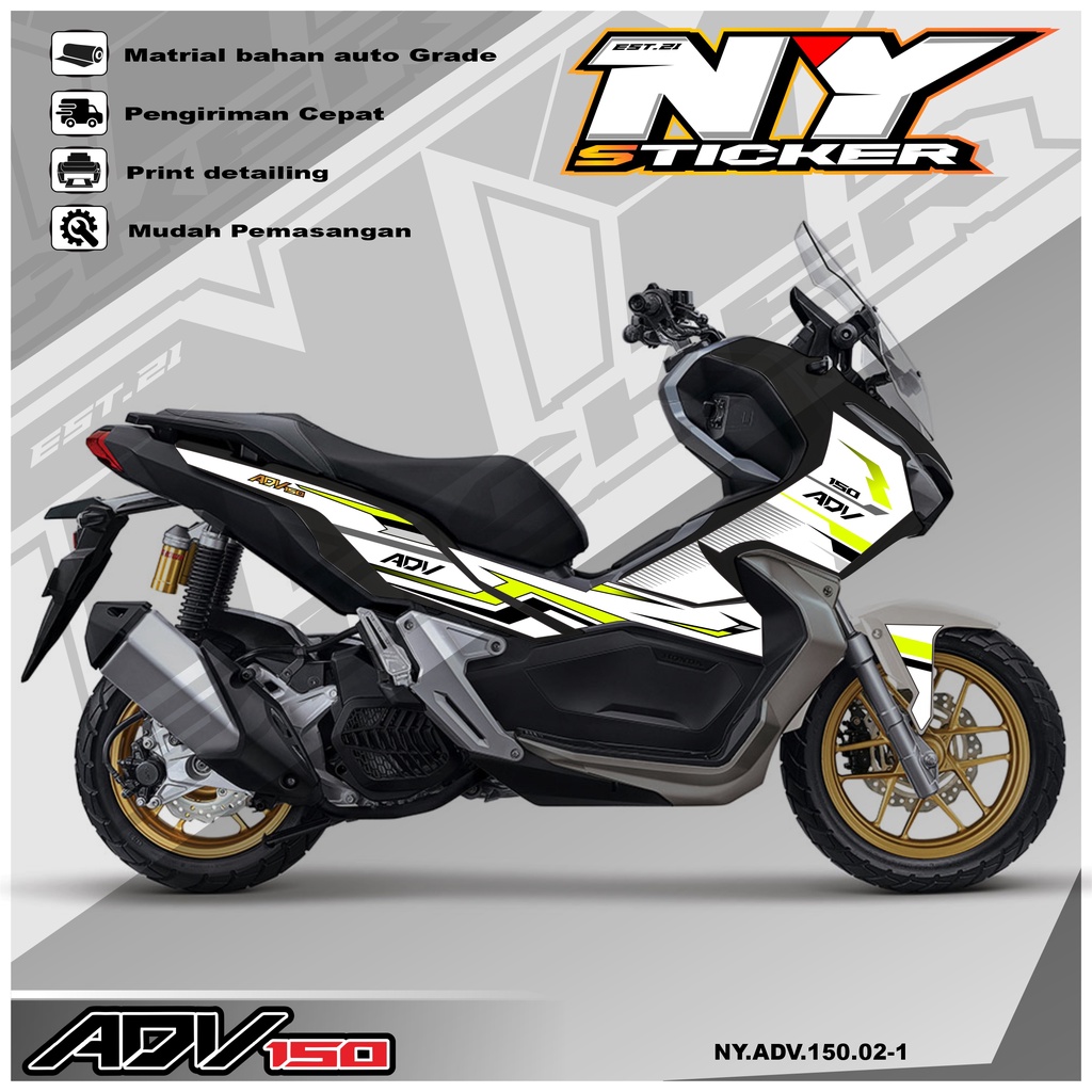 Stiker Variasi Honda ADV 150 Sticker Striping ADV 150 Aksesoris Sepeda Motor NY 02