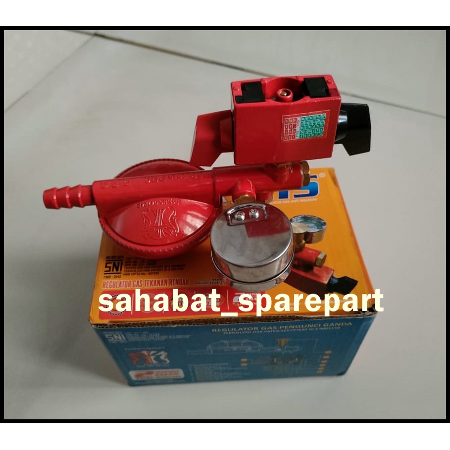 REGULATOR KOMPOR GAS BERTEKANAN RENDAH SISTEM KUNCIAN GANDA GAS 3 KG, 5 KG DAN 12 KG